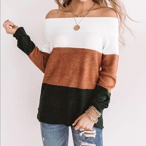 Off the shoulder sweater from Boutique.